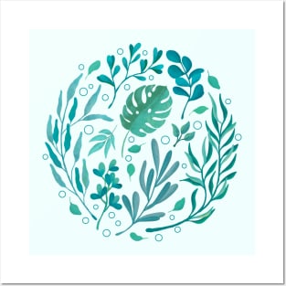 Teal Garden Posters and Art